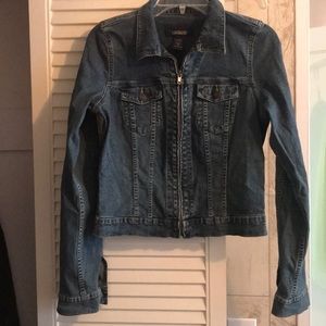 Abercrombie & Fitch stretch zip up jean jacket